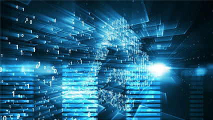 震撼高科技數(shù)字化解碼動(dòng)畫(huà)宣傳互聯(lián)網(wǎng)企業(yè)標(biāo)志與標(biāo)題